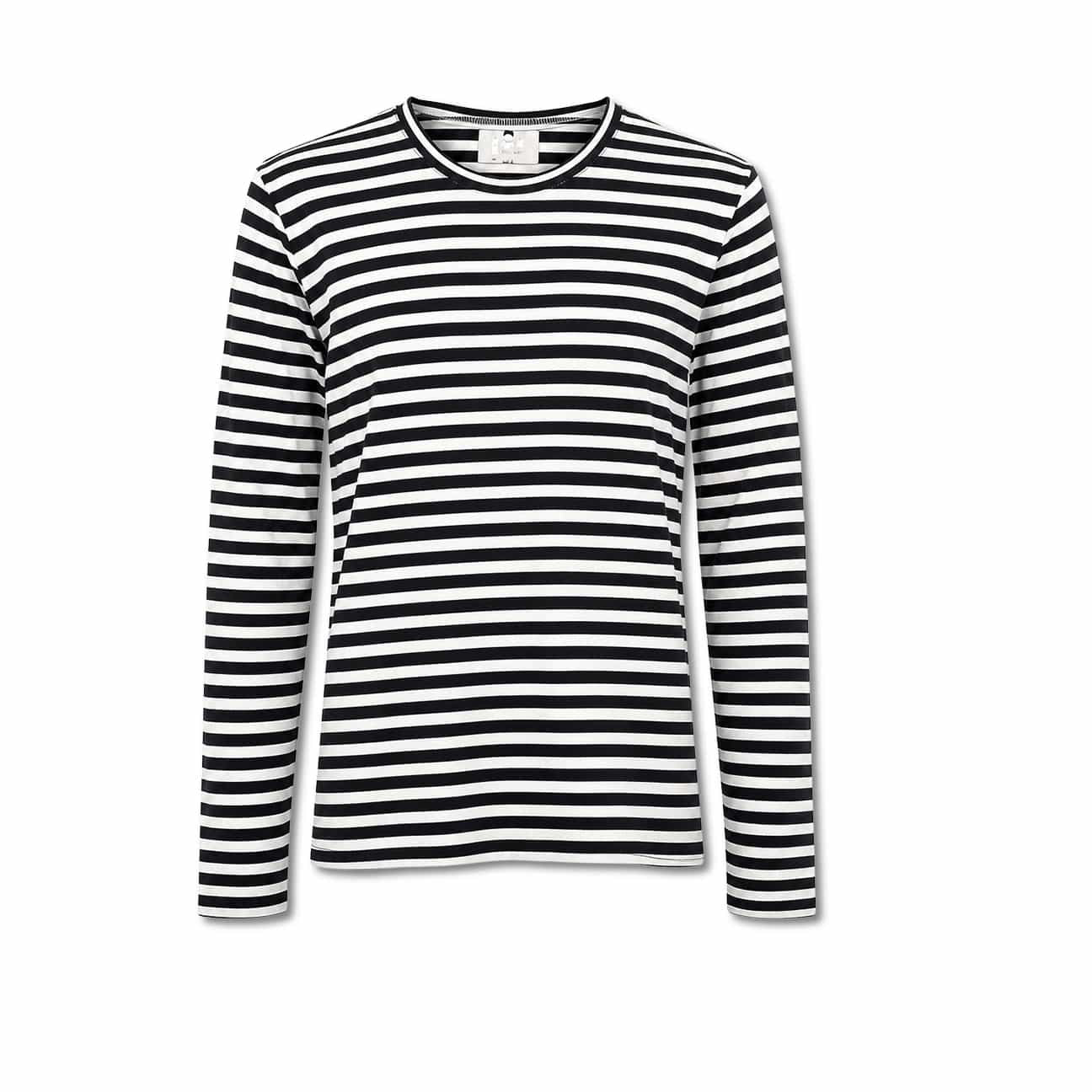LABO ART T-Shirt donna Agapi a righe Bianco e Blue