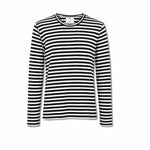 LABO ART T-Shirt donna Agapi a righe Bianco e Blue