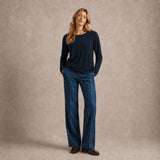 LABO ART T-Shirt donna in Lola in cashwool Blue