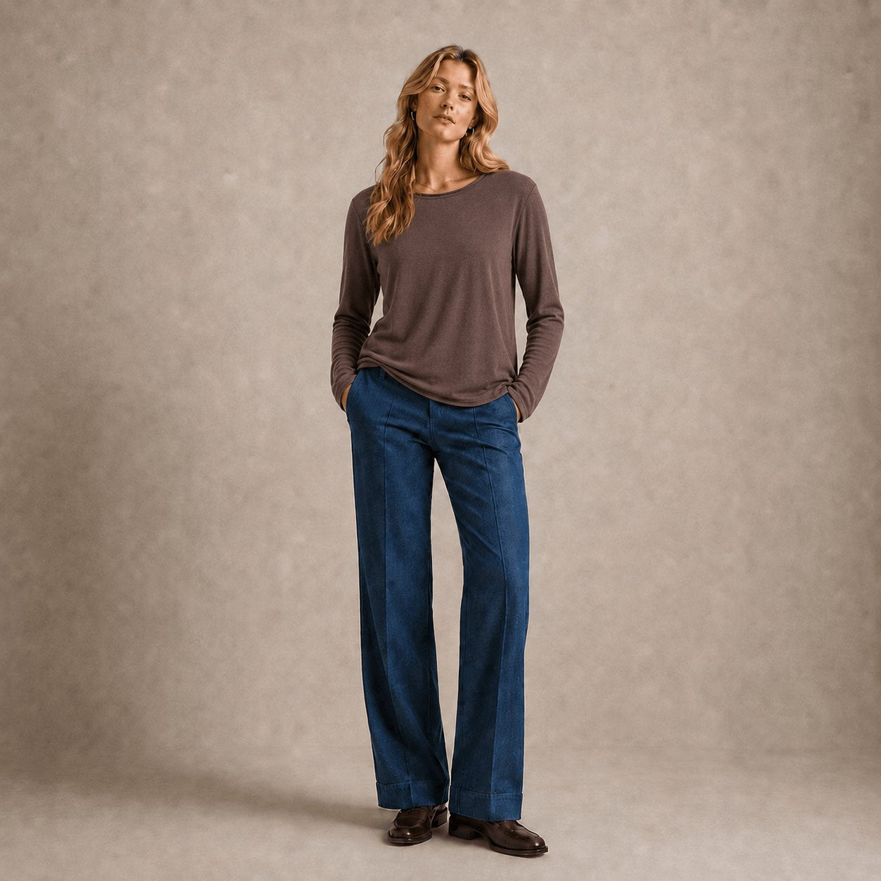 LABO ART T-Shirt donna in Lola in cashwool Rosa antico