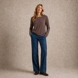 LABO ART T-Shirt donna in Lola in cashwool Rosa antico