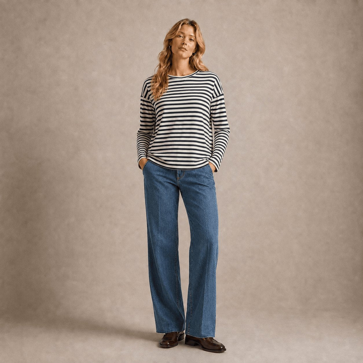 LABO ART T-shirt donna Lola Jersey Stripe Bianco