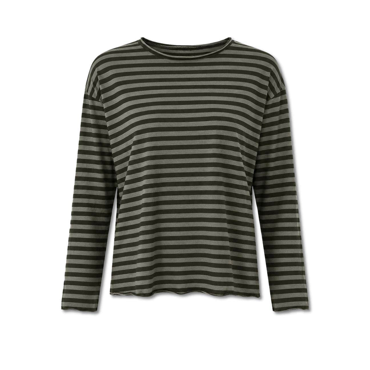 LABO ART T-shirt donna Lola Jersey Striped Lichene
