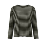 LABO ART T-shirt donna Lola Jersey Striped Lichene