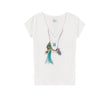 T-Shirt donnaTonton Feathers in cotone Bianco