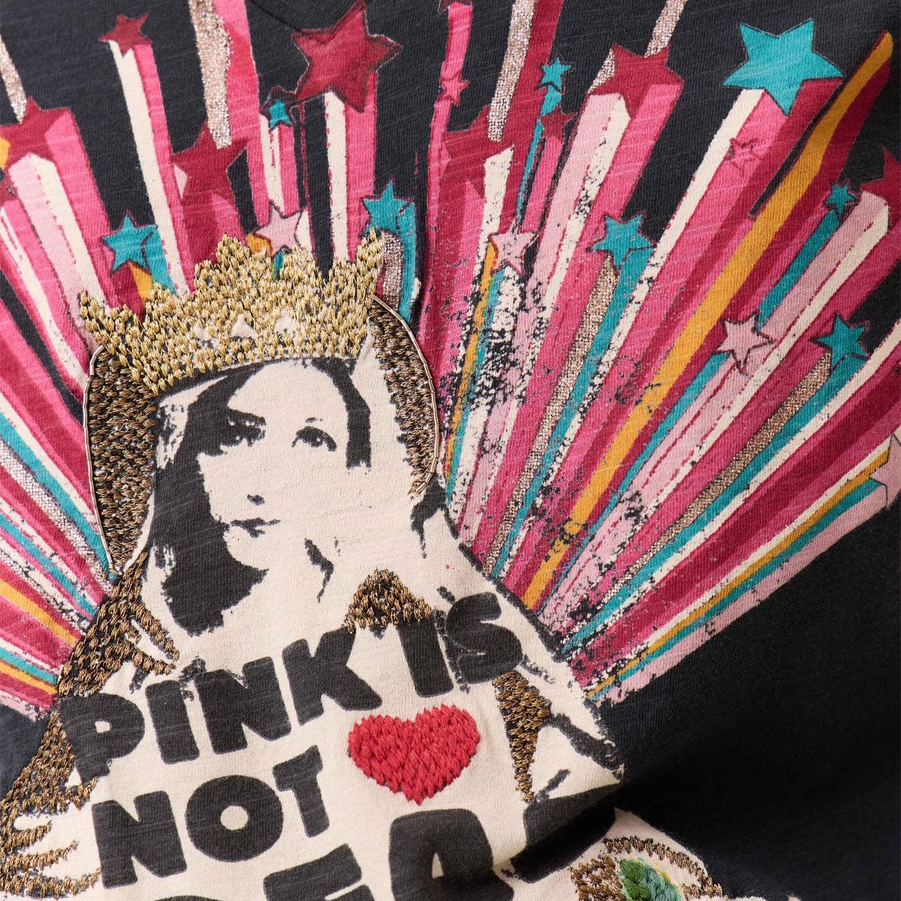 LEON & HARPER T-Shirt donnaTonton Madone in cotone Grigio