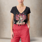 LEON & HARPER T-Shirt donnaTonton Madone in cotone Grigio