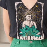 LEON & HARPER T-Shirt donnaTonton Yoga  in cotone Grigio