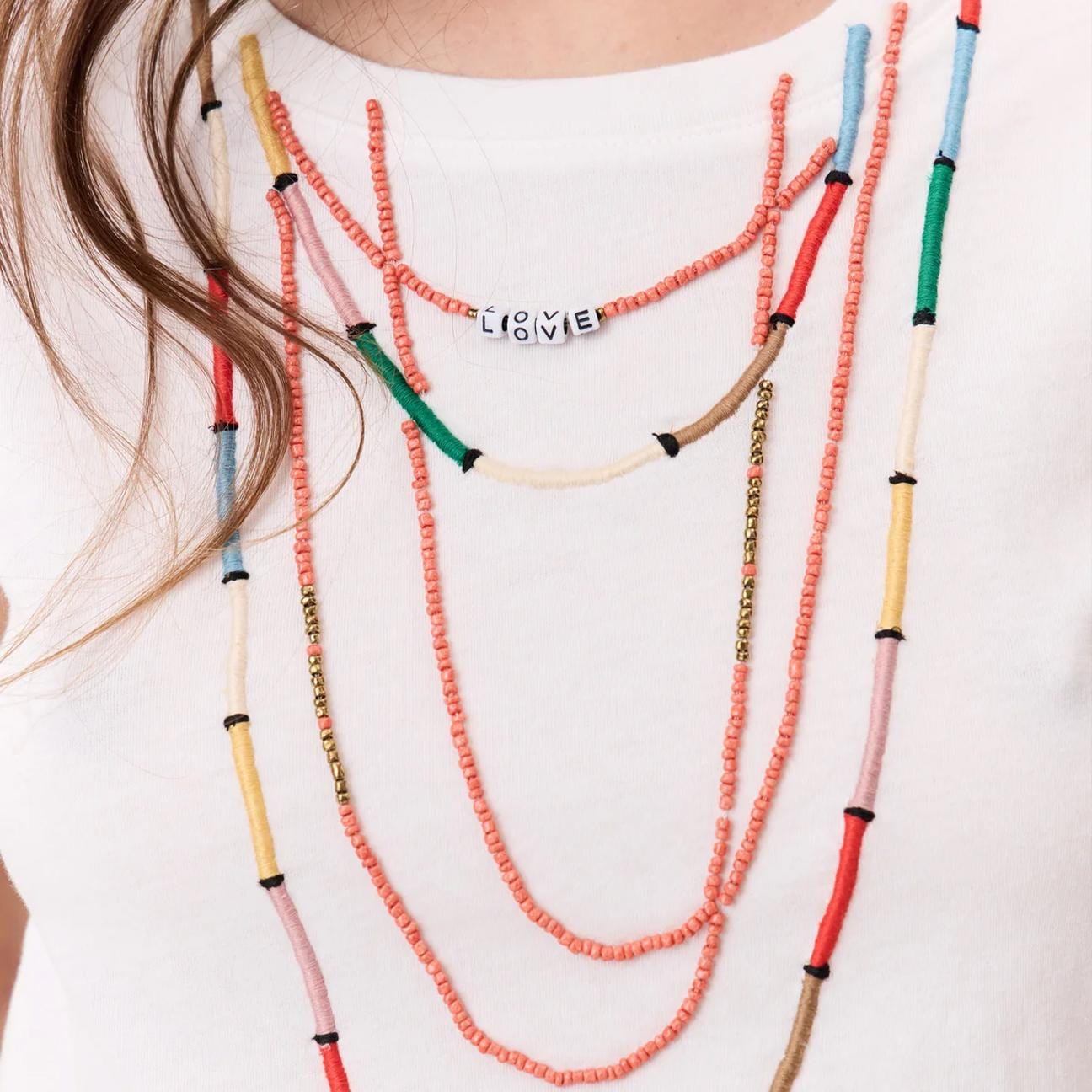 LEON & HARPER T-Shirt donnaToro Beads  in cotone Bianco