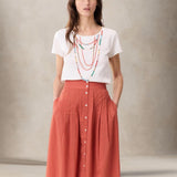 LEON & HARPER T-Shirt donnaToro Beads  in cotone Bianco