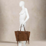 MARCELLA CLUB Borsa donna Marcell in pelle scamosciata Cognac