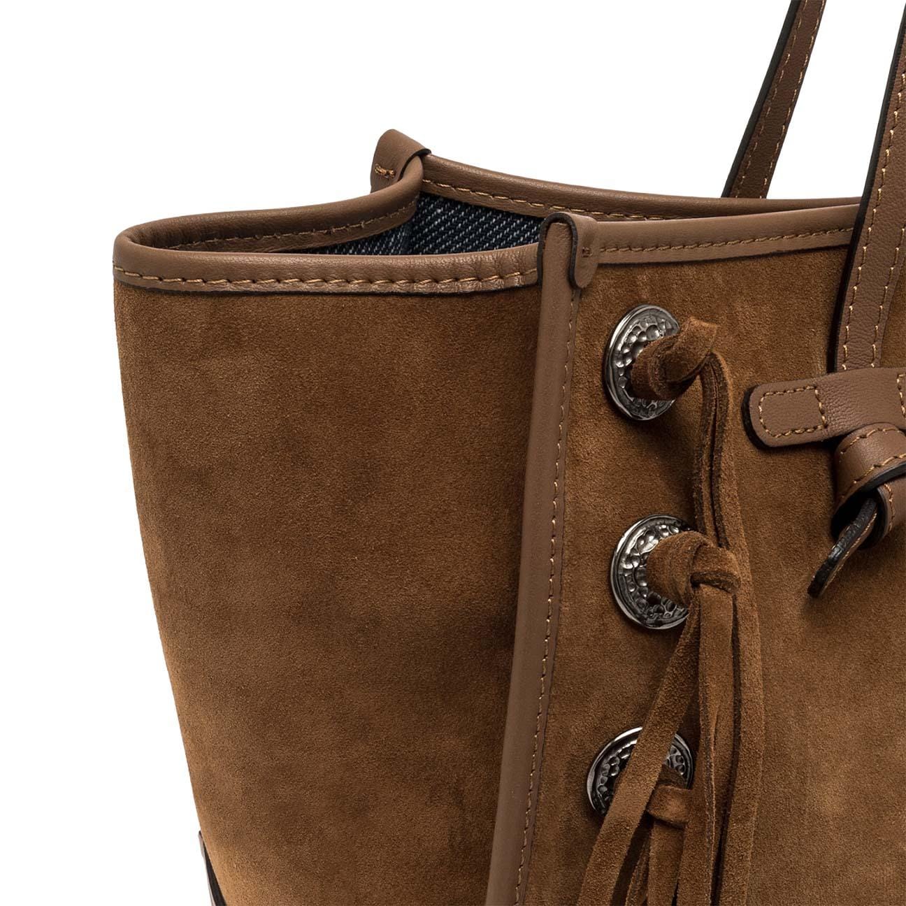 MARCELLA CLUB Borsa donna Marcell in pelle scamosciata Cognac