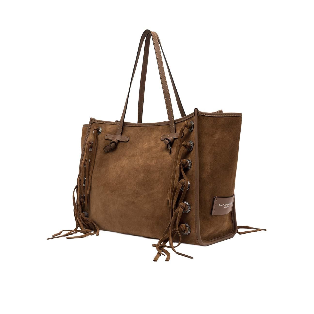 MARCELLA CLUB Borsa donna Marcell in pelle scamosciata Cognac