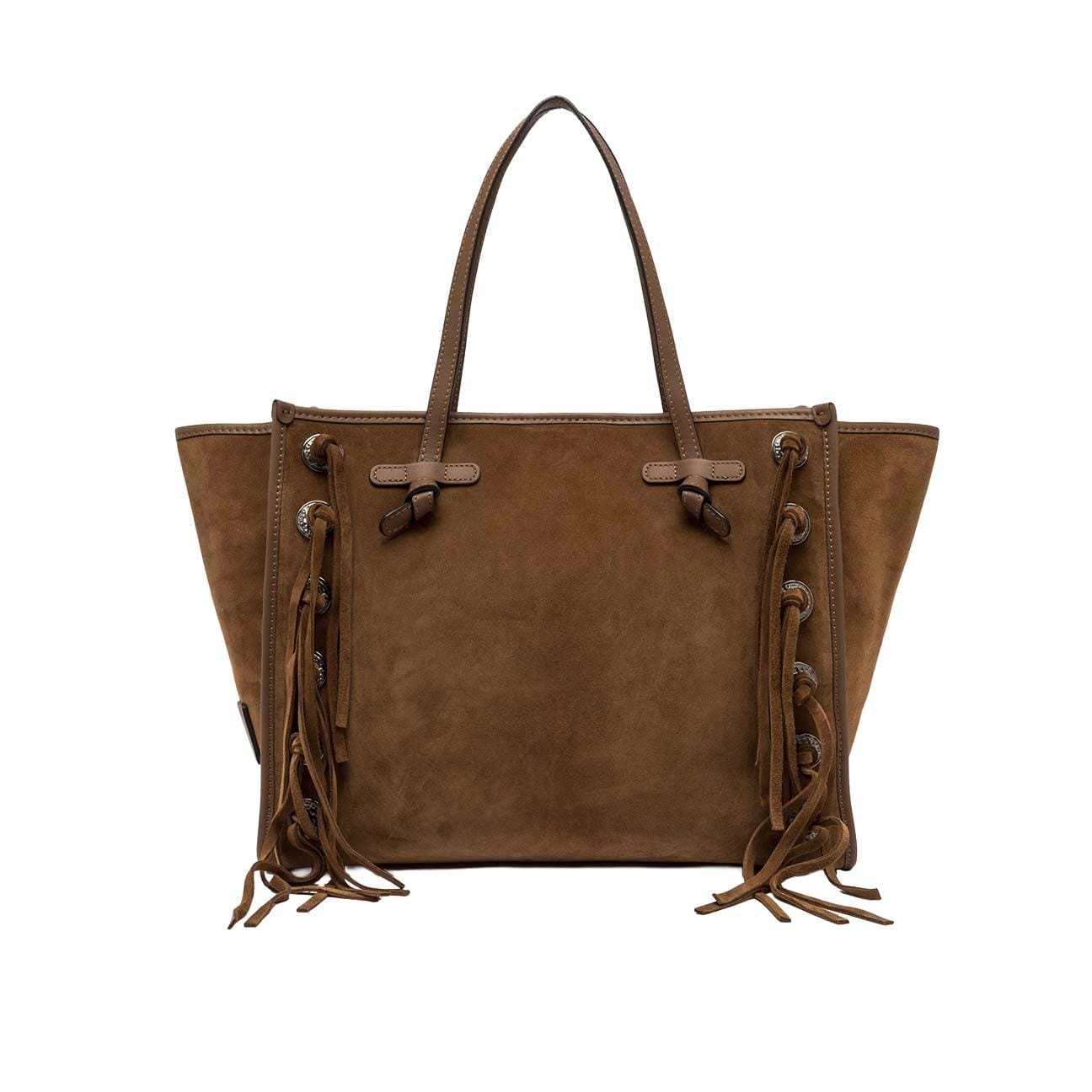 MARCELLA CLUB Borsa donna Marcell in pelle scamosciata Cognac