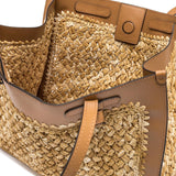 MARCELLA CLUB Borsa donna Marcella in rafia e pelle New Cuoio