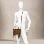 MARCELLA CLUB Borsa donna Miss Marcella in pelle scamosciata Cognac