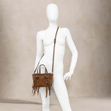 MARCELLA CLUB Borsa donna Miss Marcella in pelle scamosciata Cognac