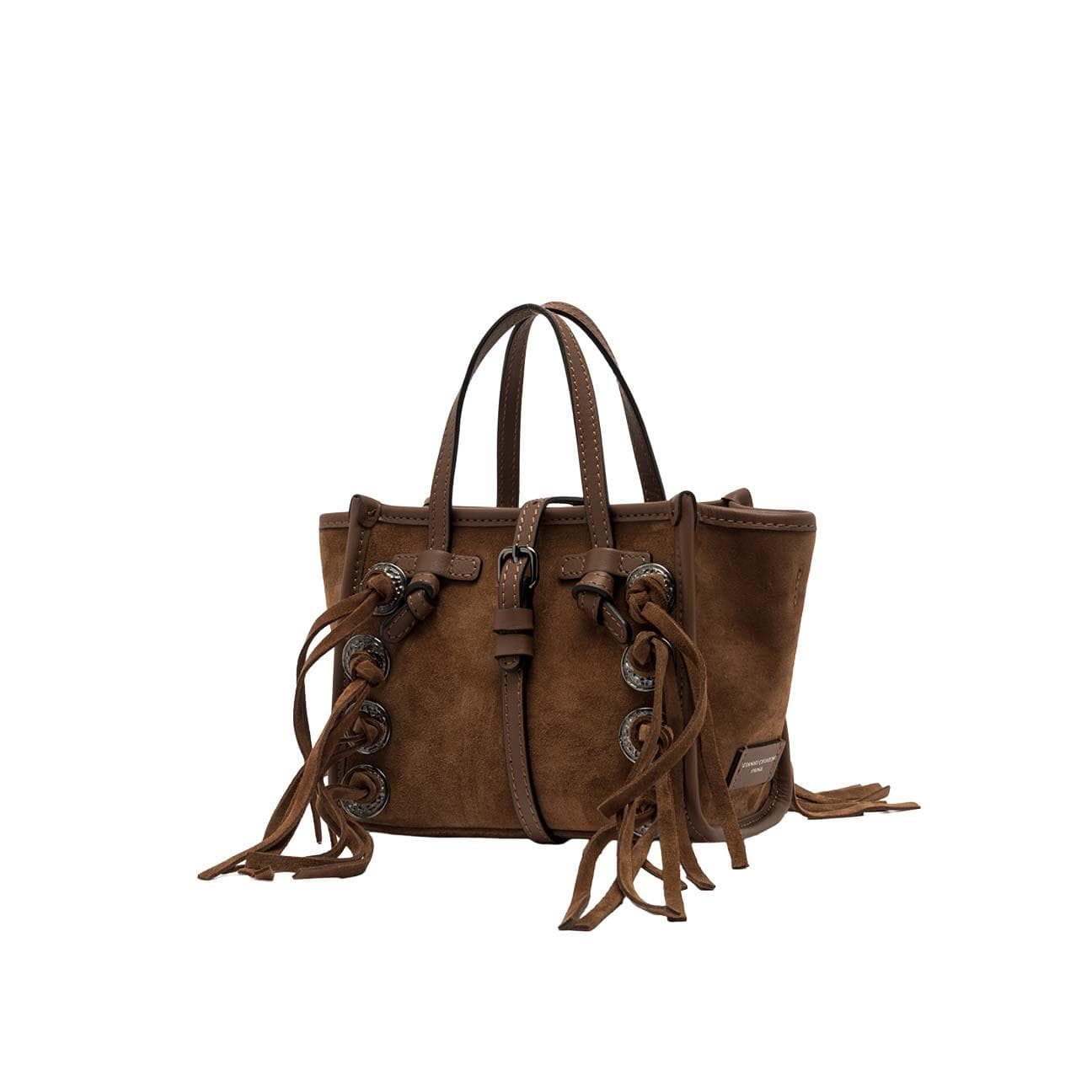 MARCELLA CLUB Borsa donna Miss Marcella in pelle scamosciata Cognac