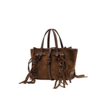 MARCELLA CLUB Borsa donna Miss Marcella in pelle scamosciata Cognac