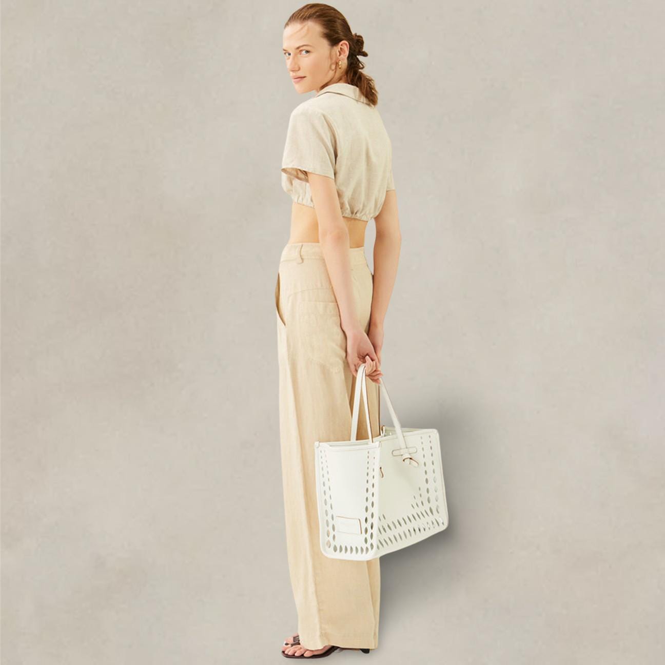MARCELLA CLUB Borsa in pelle Marcella Bianco