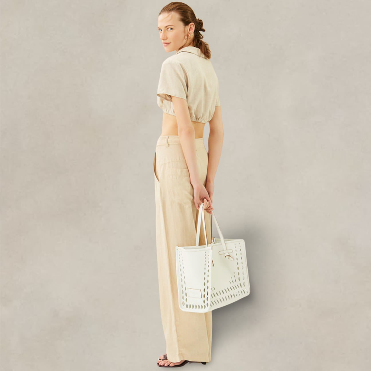MARCELLA CLUB Borsa in pelle Marcella Bianco