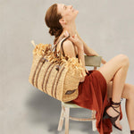 MARCELLA CLUB Borsa in rafia Marcella Beige