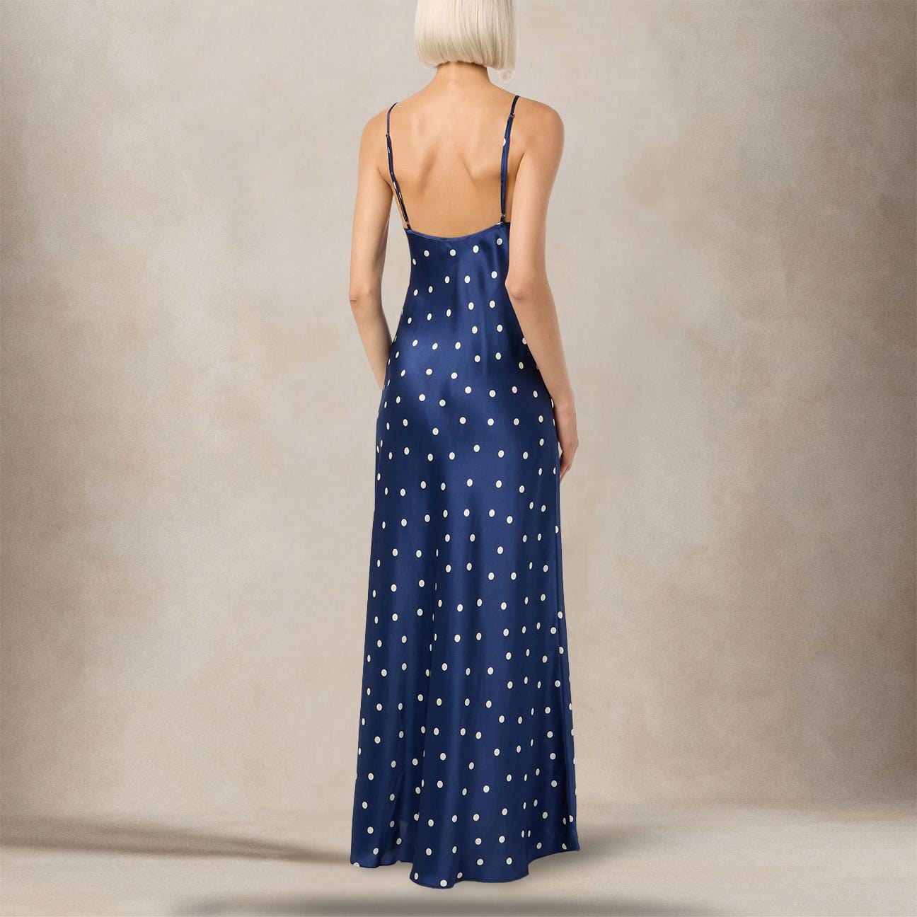 MC2 SAINT BARTH Abito sottoveste polka dots Blue