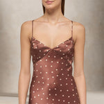 MC2 SAINT BARTH Abito sottoveste polka dots Marrone