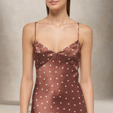 MC2 SAINT BARTH Abito sottoveste polka dots Marrone