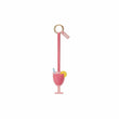 Bag charm Cocktail in pelle