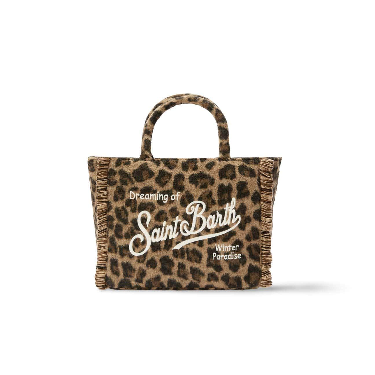 MC2 SAINT BARTH Borsa Colette Felt in misto lana Leopard