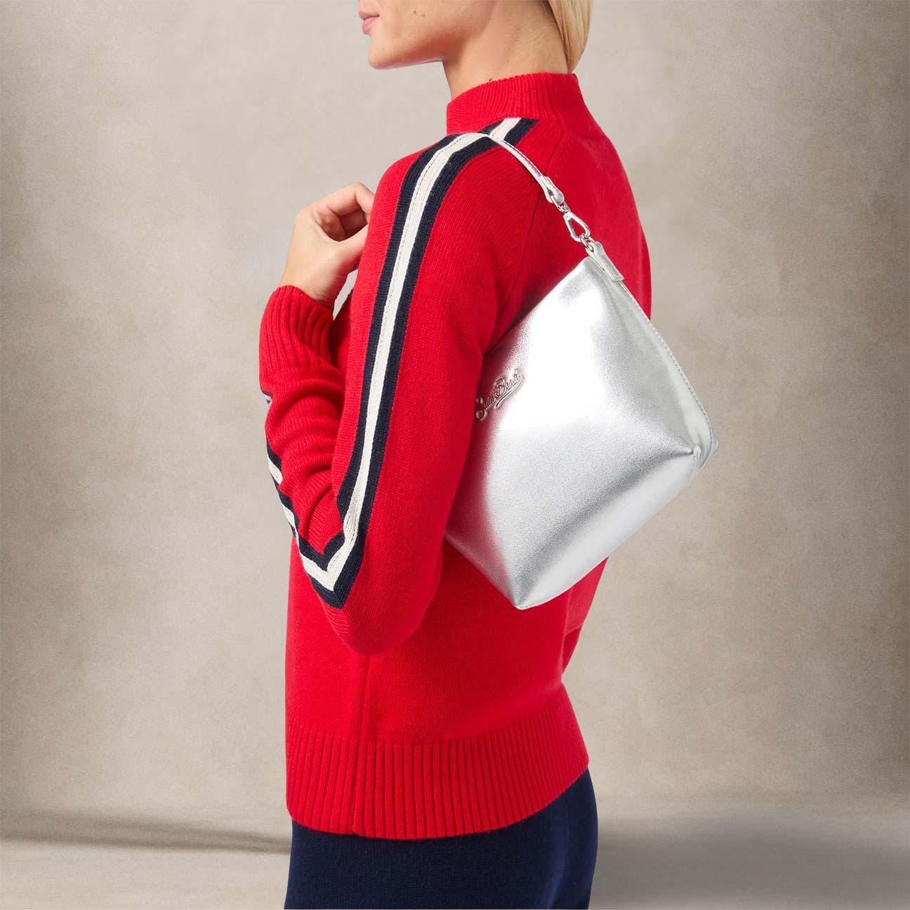 MC2 SAINT BARTH Borsa donna Aline in pelle laminata Argento