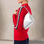MC2 SAINT BARTH Borsa donna Aline in pelle laminata Argento