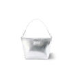 Borsa donna Aline in pelle laminata Argento