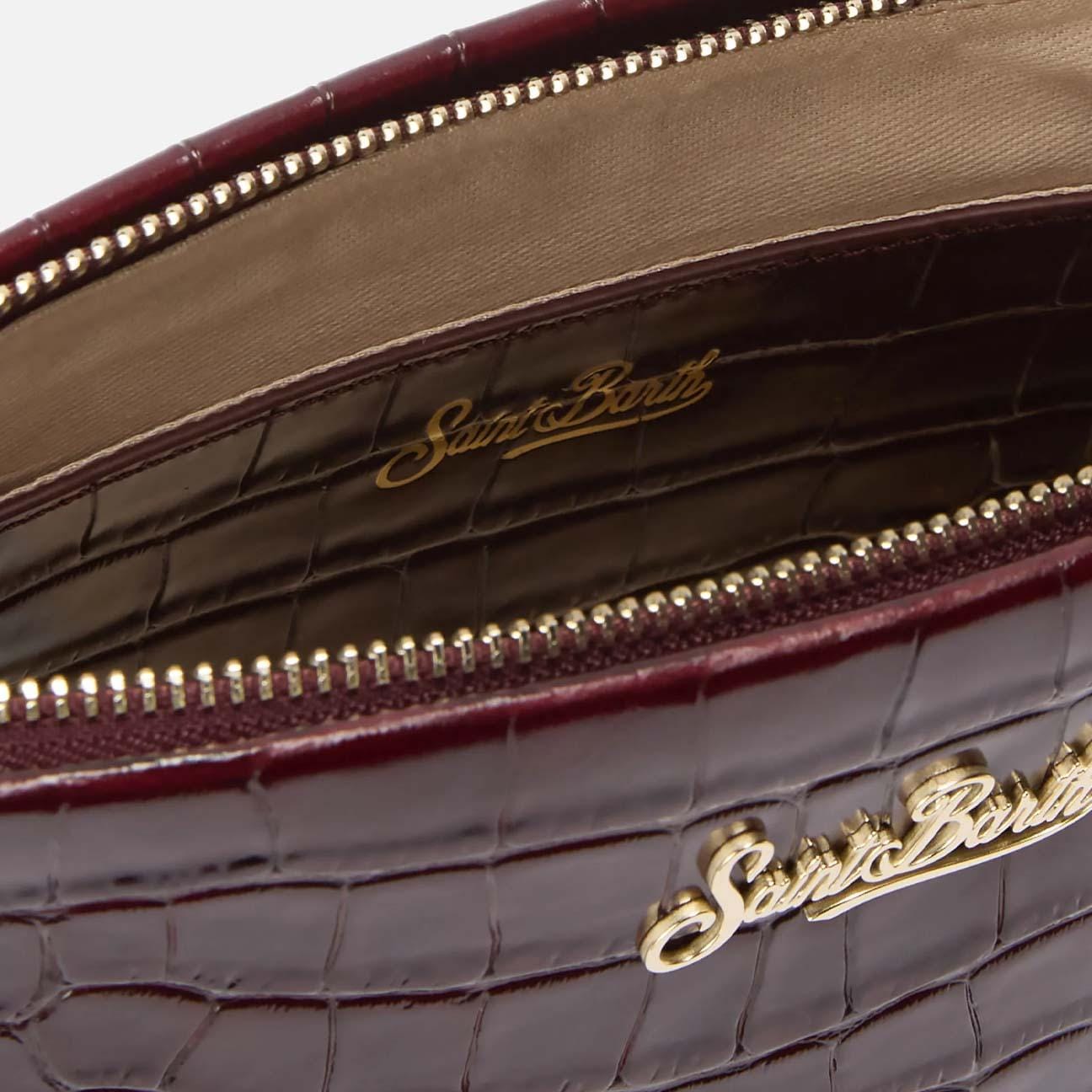 MC2 SAINT BARTH Borsa donna Aline in pelle stampa cocco Burgundy