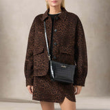 MC2 SAINT BARTH Borsa donna Aline in pelle stampa cocco Nero