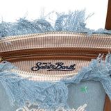 MC2 SAINT BARTH Borsa donna City bag media in denim ricamo Fiori