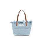 MC2 SAINT BARTH Borsa donna City bag media in denim ricamo Fiori