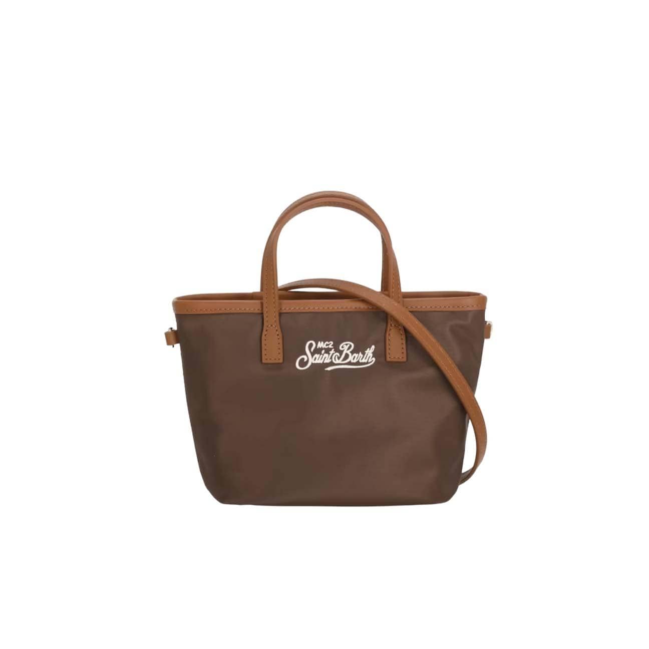 MC2 SAINT BARTH Borsa donna mini City Bag in nylon Marrone