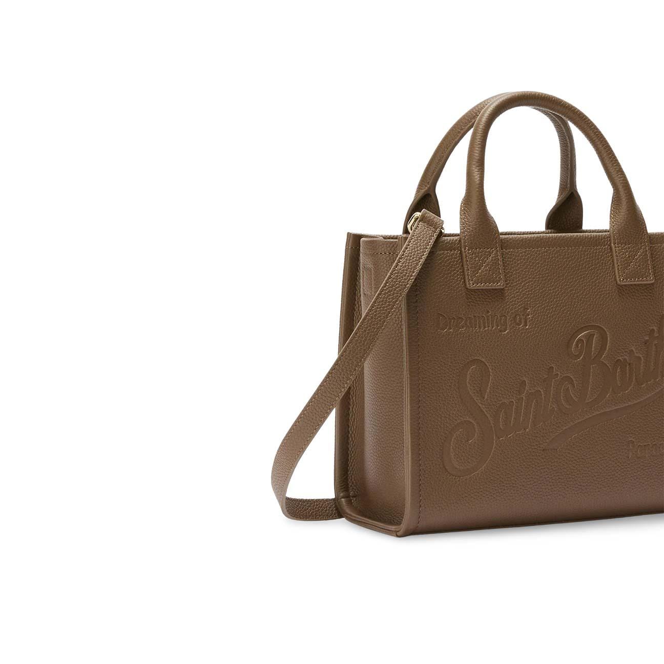 MC2 SAINT BARTH Borsa donna vanity Bag in pelle martellata Nero