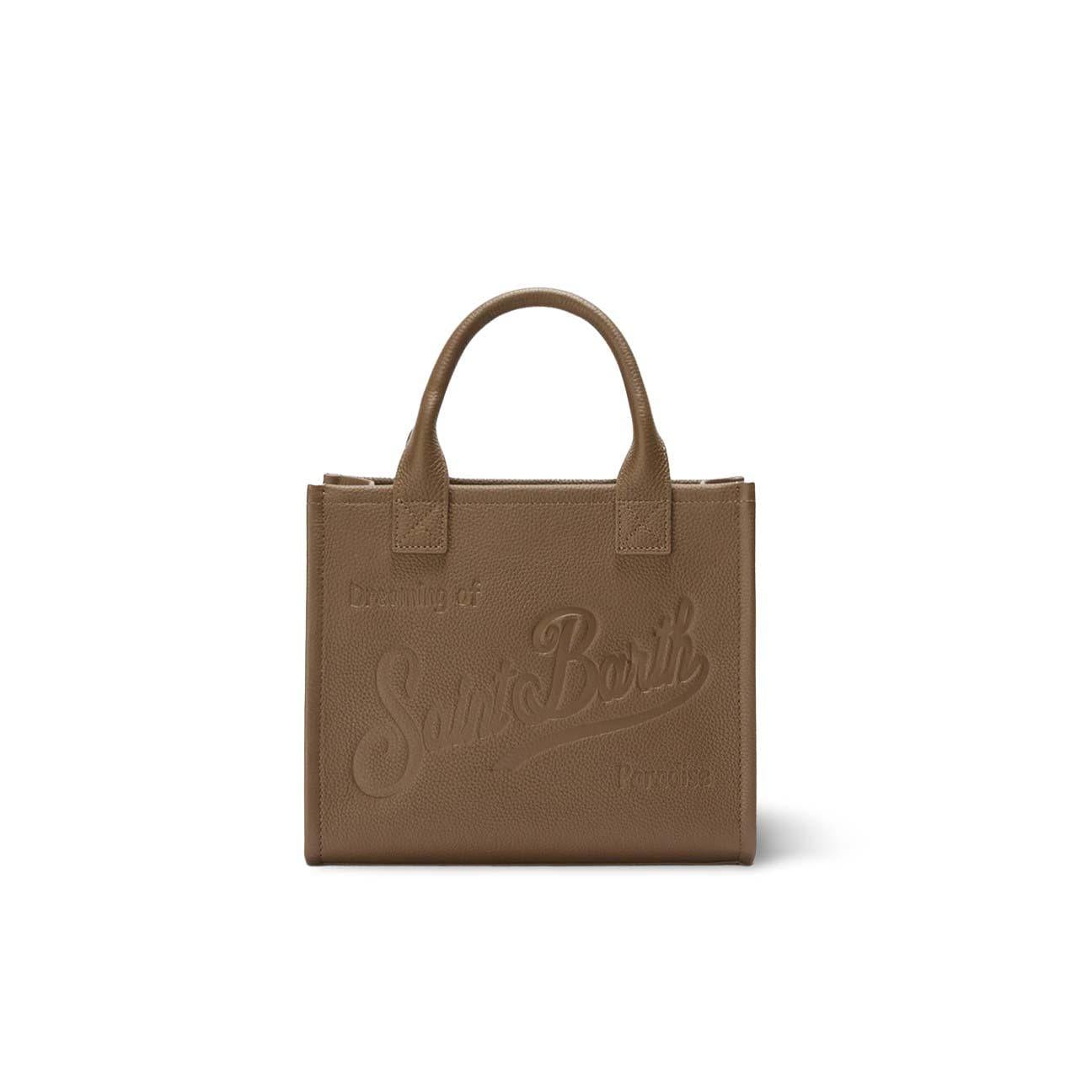 MC2 SAINT BARTH Borsa donna vanity Bag in pelle martellata Nero