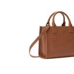 MC2 SAINT BARTH Borsa donna Vanity Mini Bag in pelle martellata Cognac