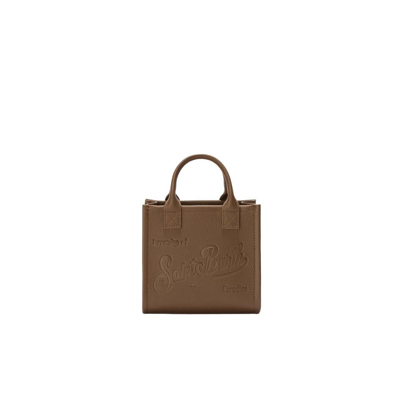 MC2 SAINT BARTH Borsa donna Vanity Mini Bag in pelle martellata Marrone