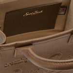 MC2 SAINT BARTH Borsa donna Vanity Mini Bag in pelle martellata Marrone