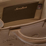 MC2 SAINT BARTH Borsa donna Vanity Mini Bag in pelle martellata Marrone