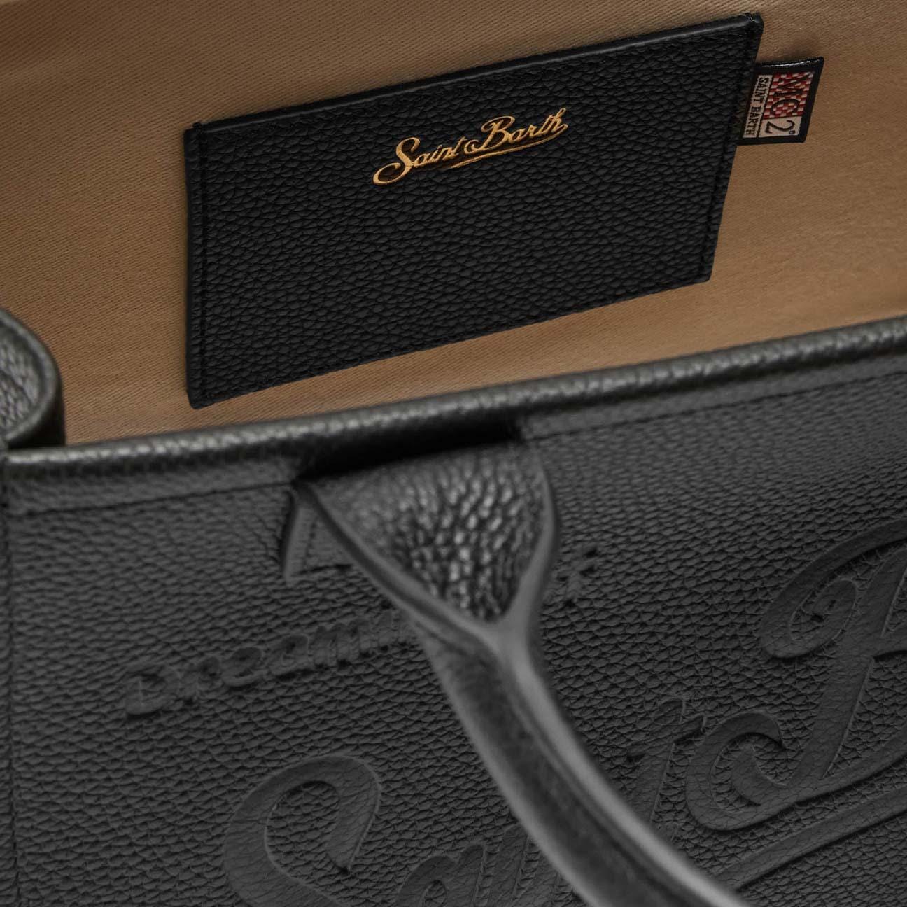 MC2 SAINT BARTH Borsa donna Vanity Mini Bag in pelle martellata Nero