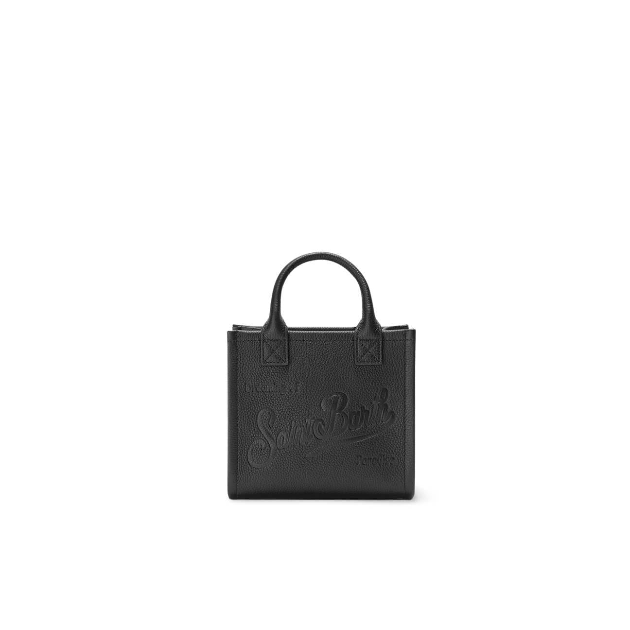 MC2 SAINT BARTH Borsa donna Vanity Mini Bag in pelle martellata Nero