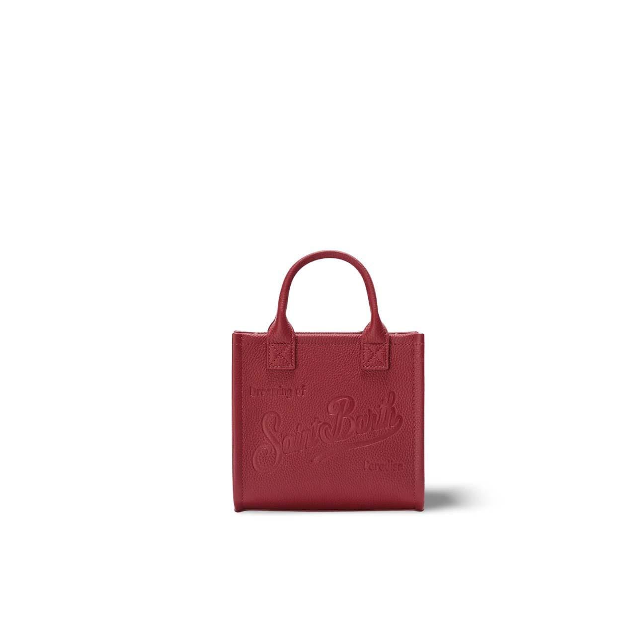 MC2 SAINT BARTH Borsa donna Vanity Mini Bag in pelle martellata Rosso