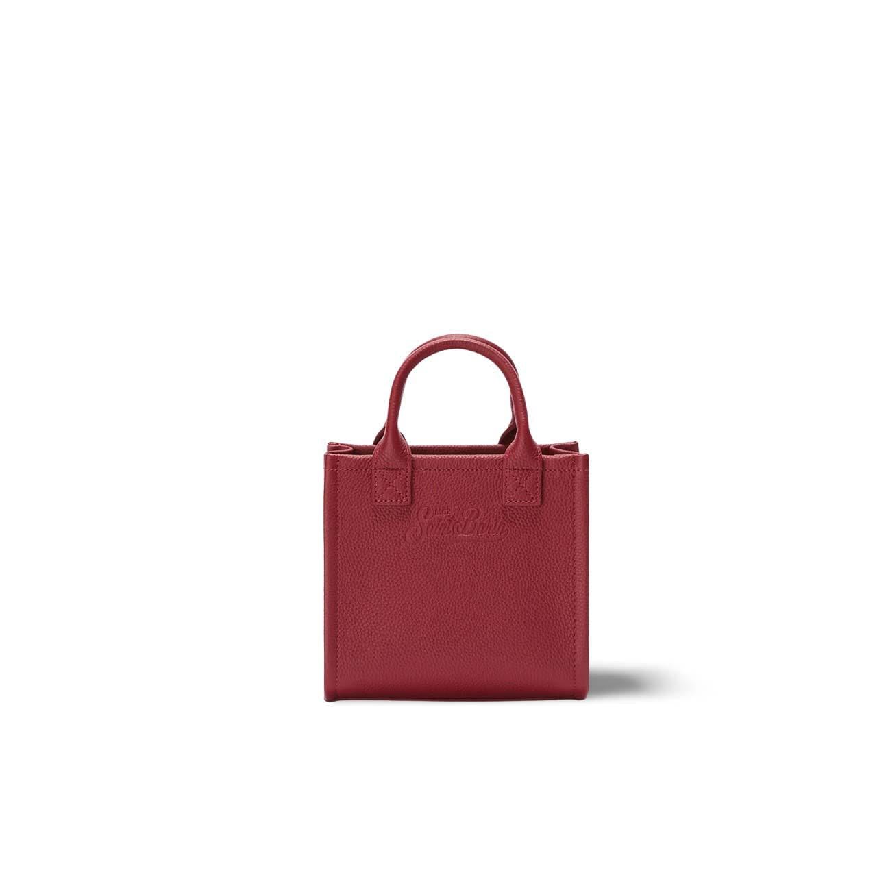 MC2 SAINT BARTH Borsa donna Vanity Mini Bag in pelle martellata Rosso