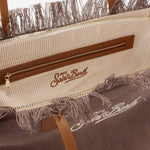 MC2 SAINT BARTH Borsa shopper City medium in canvas Marrone